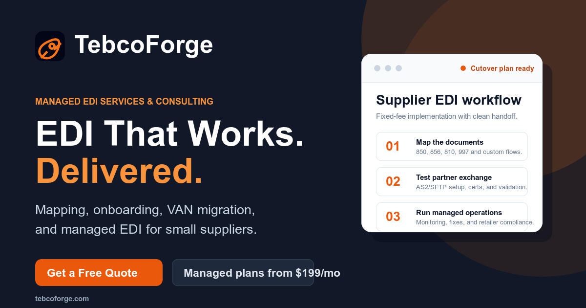 Retail EDI Implementation Guide Next Steps | TebcoForge